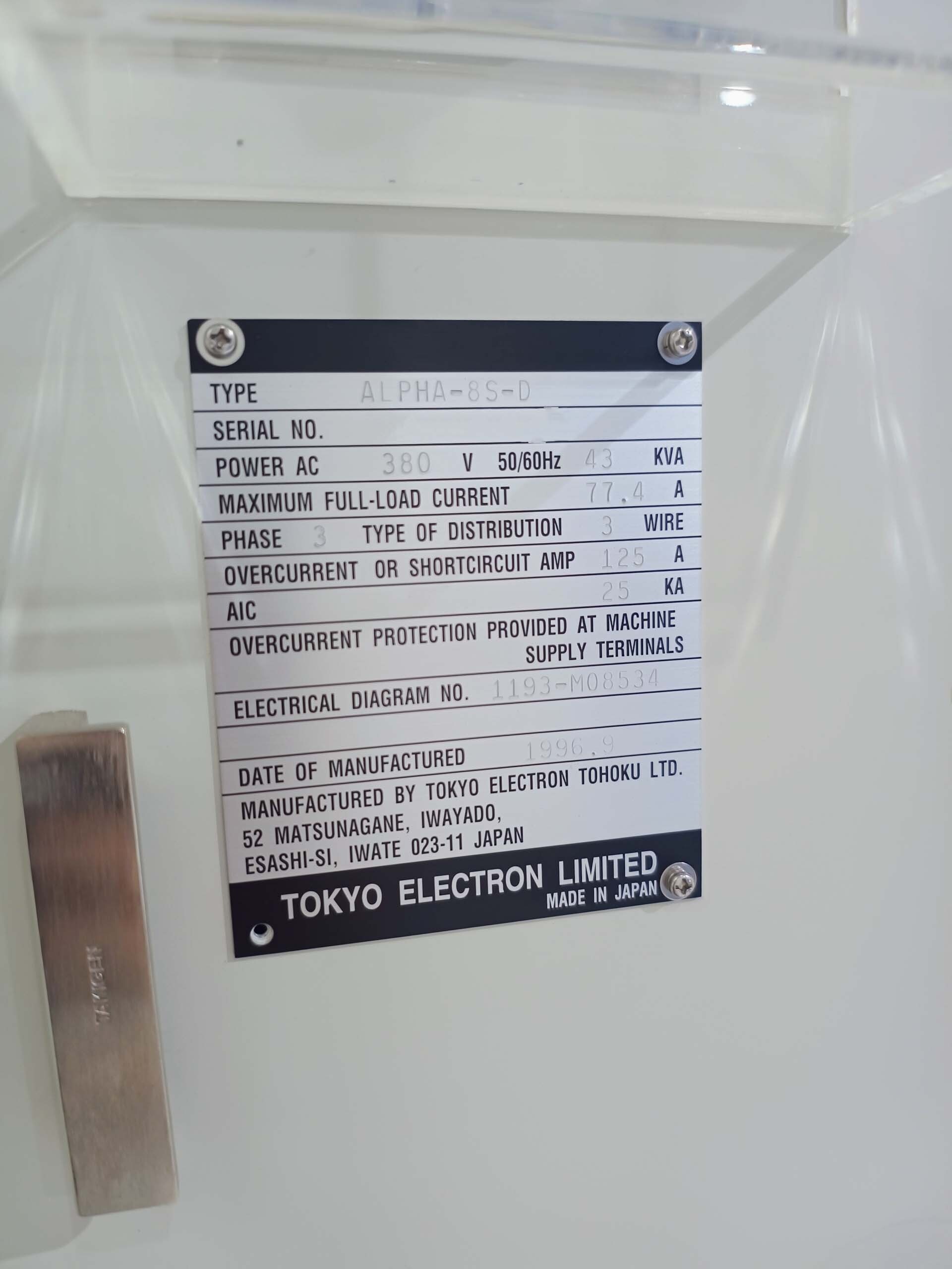 Foto Verwendet TEL / TOKYO ELECTRON Alpha 8S Zum Verkauf