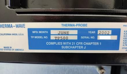 Photo Used KLA / TENCOR / THERMA-WAVE TP 500 For Sale