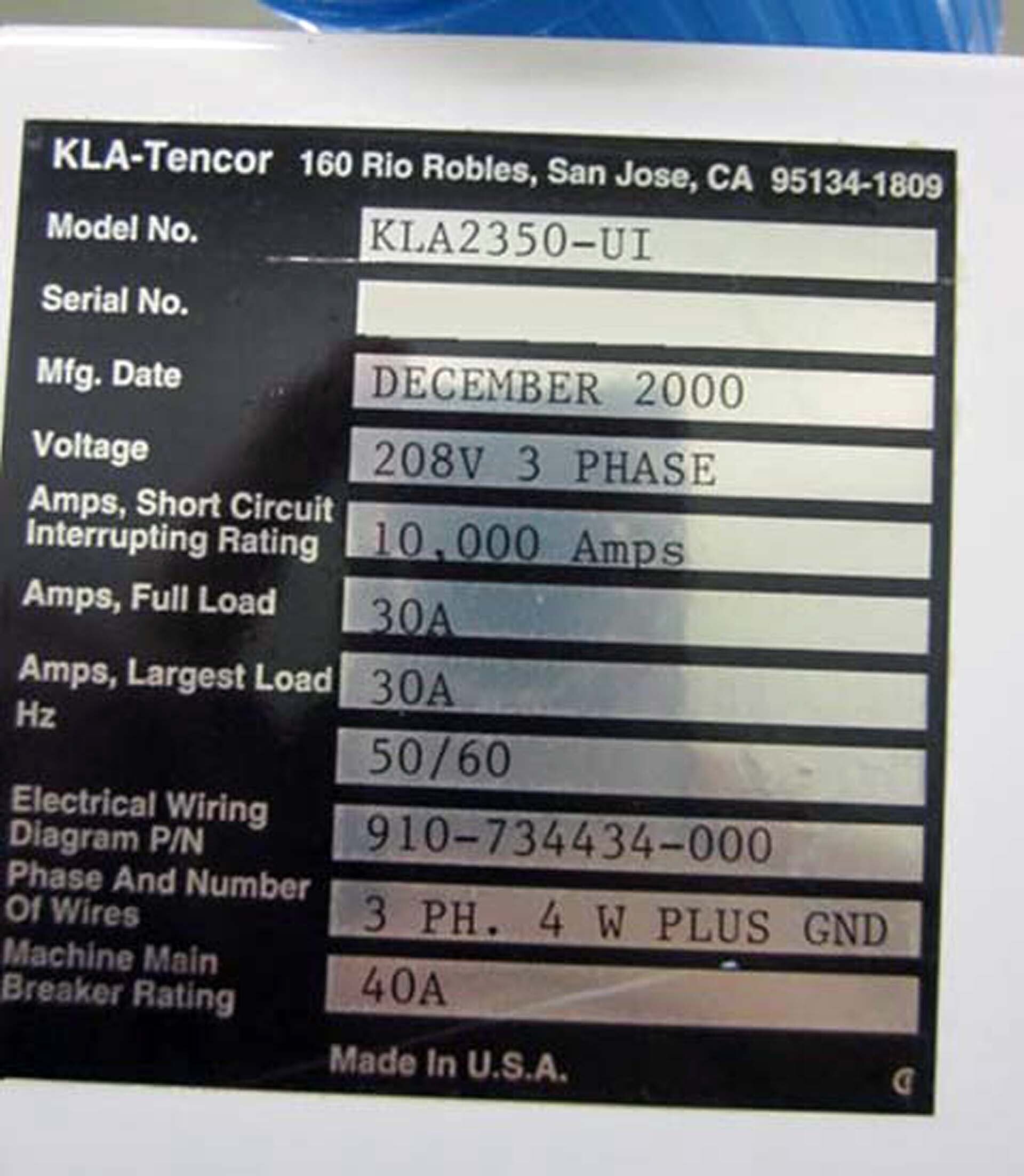 图为 已使用的 KLA / TENCOR 2350 待售