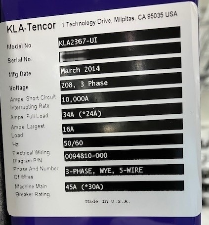 Foto Verwendet KLA / TENCOR 2367 Zum Verkauf