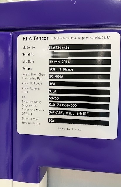 Foto Verwendet KLA / TENCOR 2367 Zum Verkauf