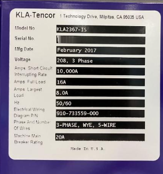 圖為 已使用的 KLA / TENCOR 2367 待售
