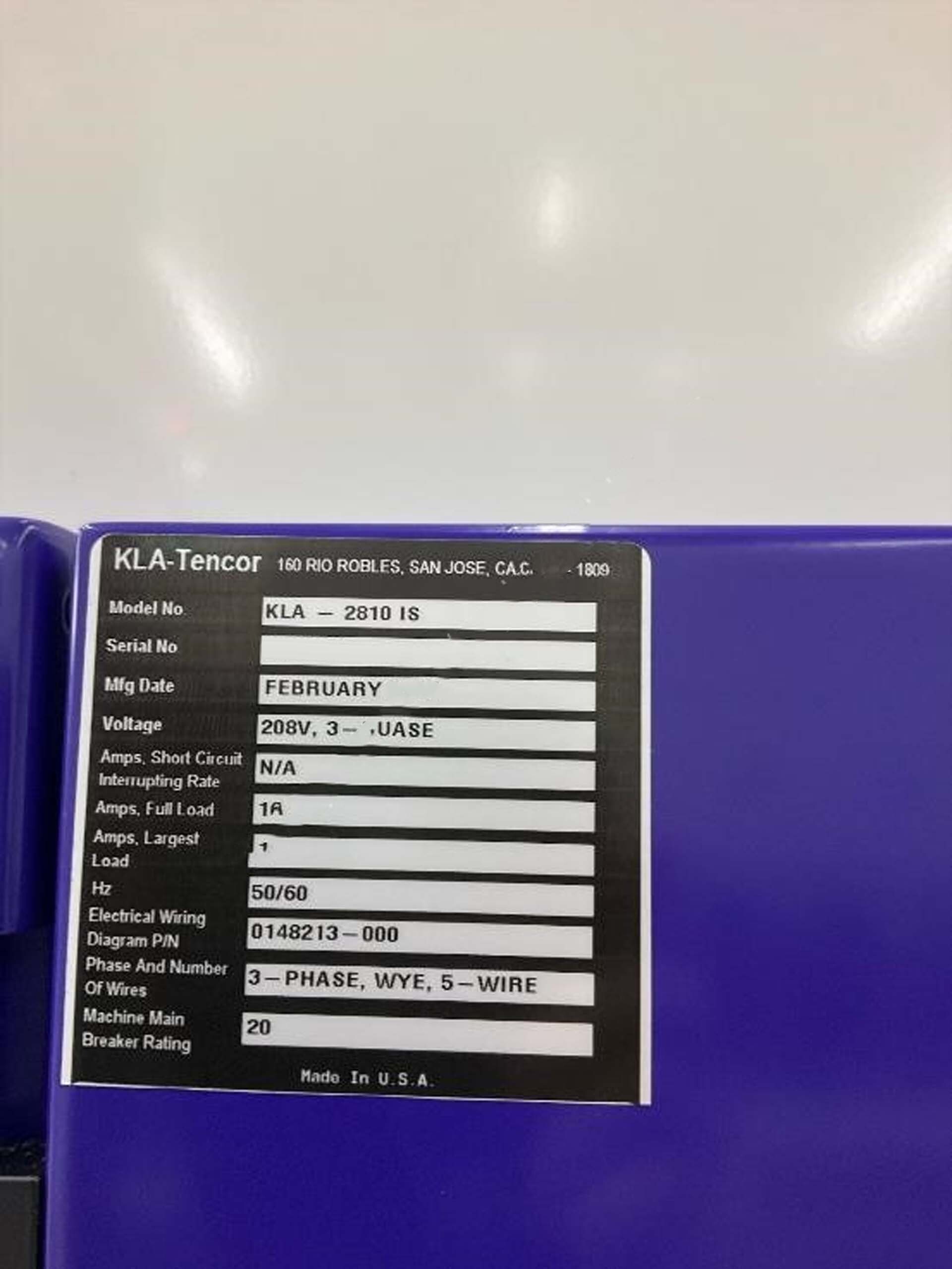 图为 已使用的 KLA / TENCOR 2810-IS 待售