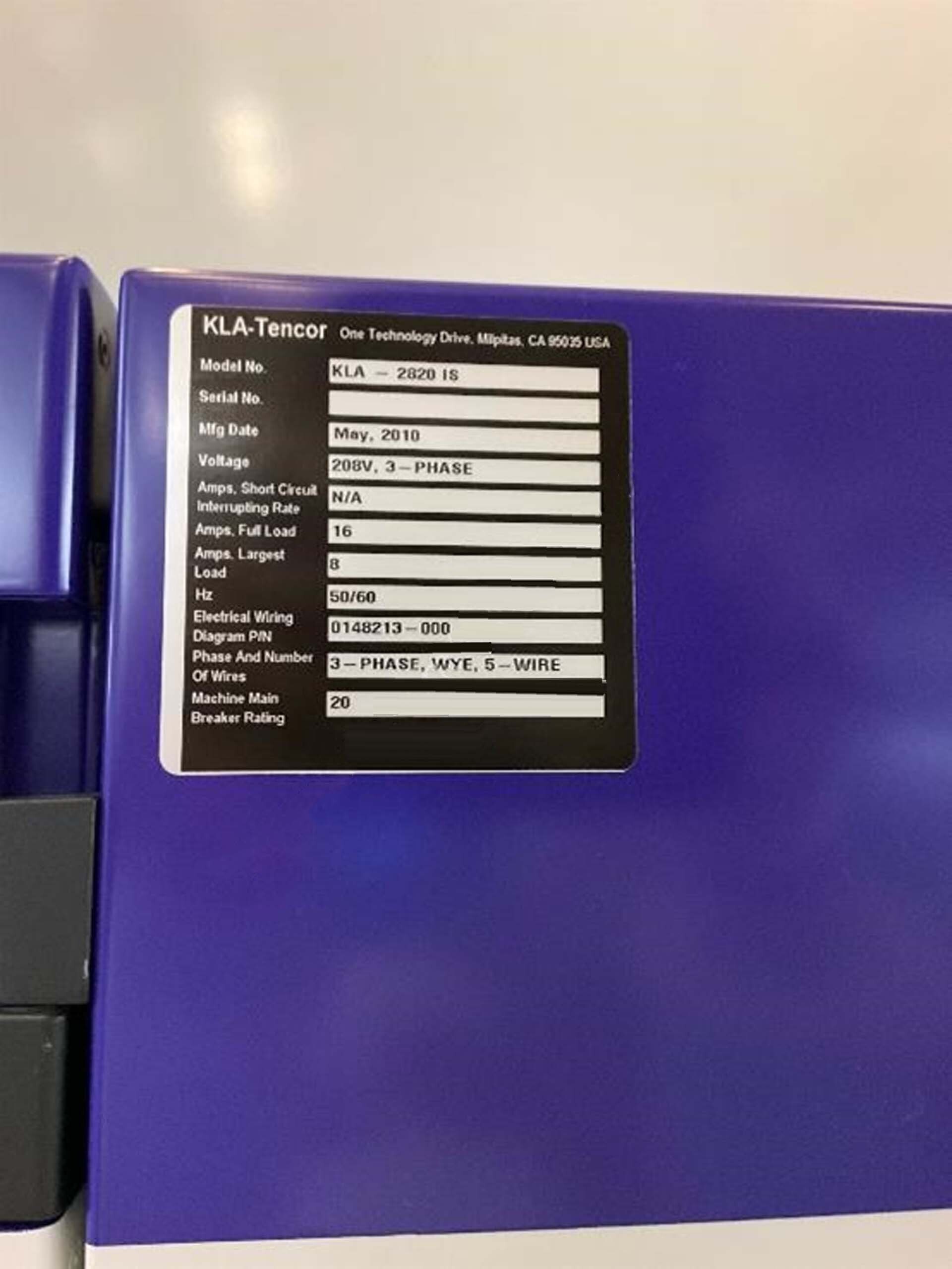 Foto Verwendet KLA / TENCOR 2820-IS Zum Verkauf