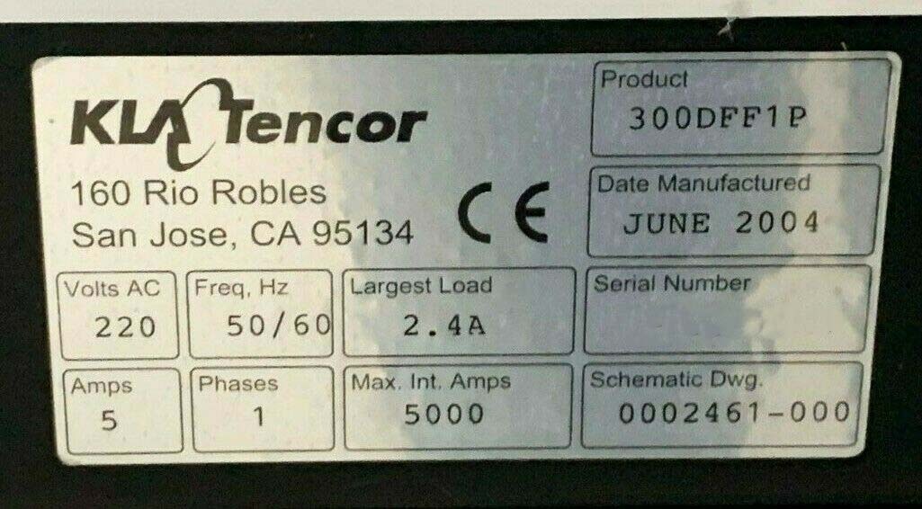 사진 사용됨 KLA / TENCOR 300DFF1P 판매용