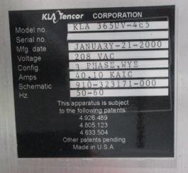 图为 已使用的 KLA / TENCOR 365 UV 待售