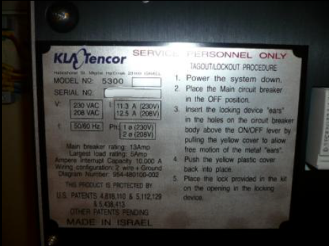 Photo Used KLA / TENCOR 5300 For Sale