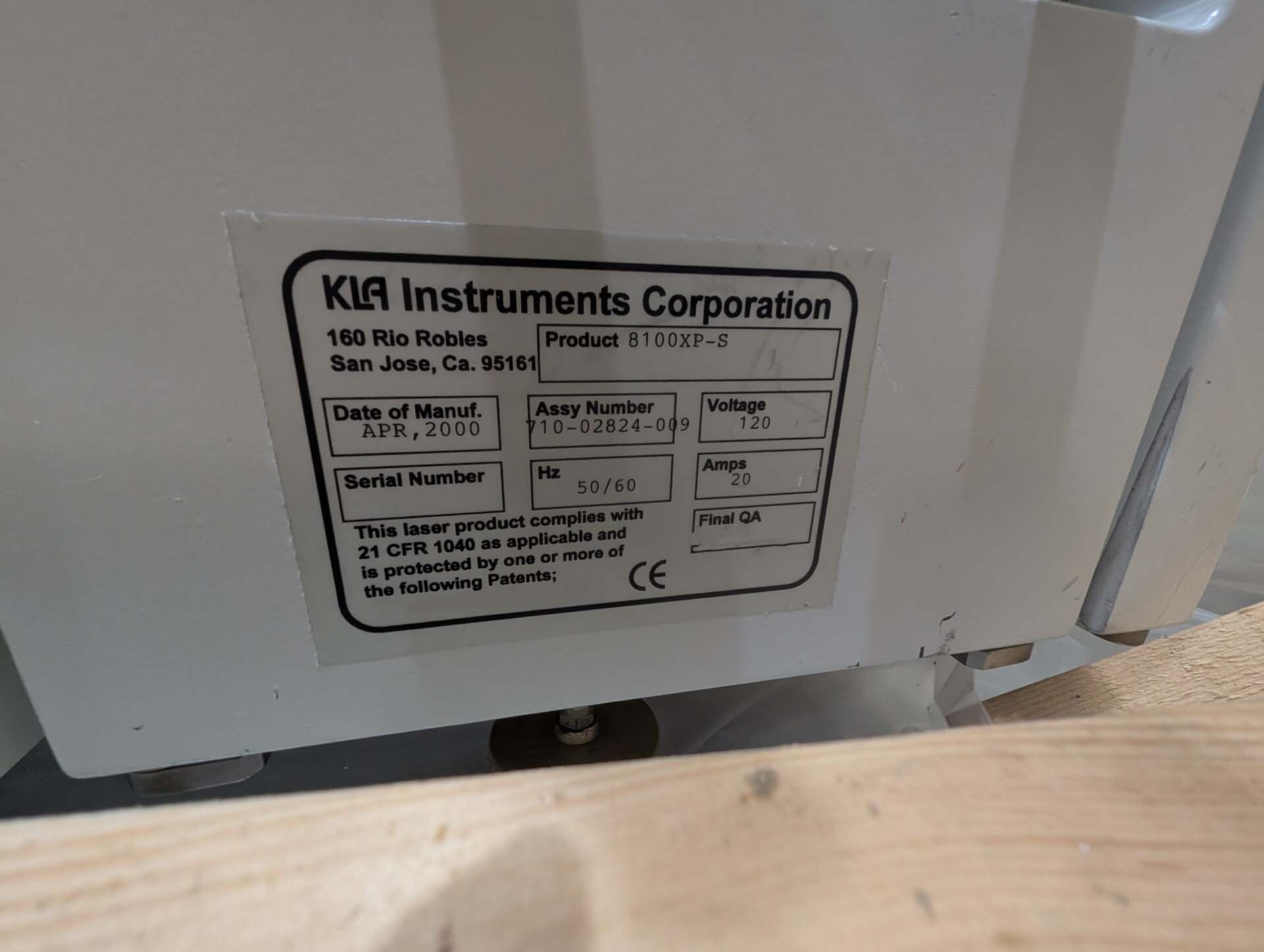 사진 사용됨 KLA / TENCOR 8100XP-S 판매용