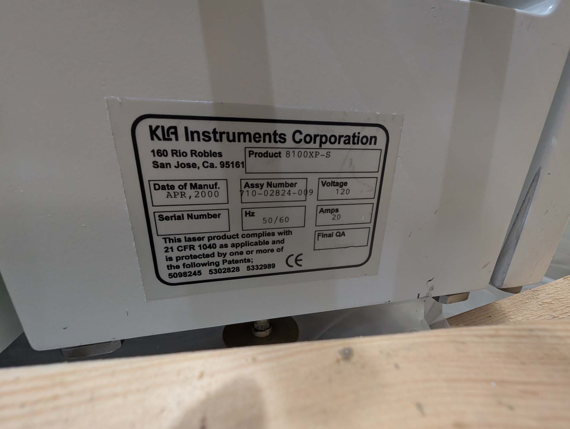 사진 사용됨 KLA / TENCOR 8100XP-S 판매용