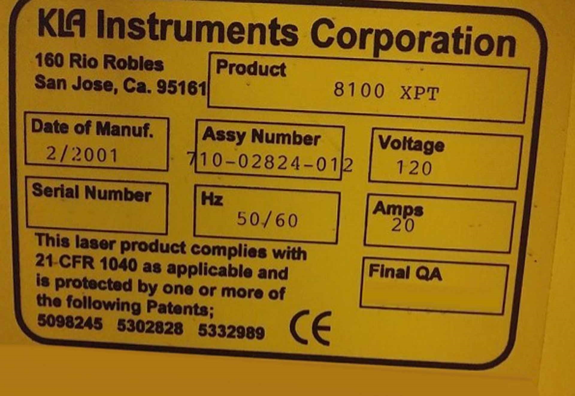 사진 사용됨 KLA / TENCOR 8100XPT 판매용