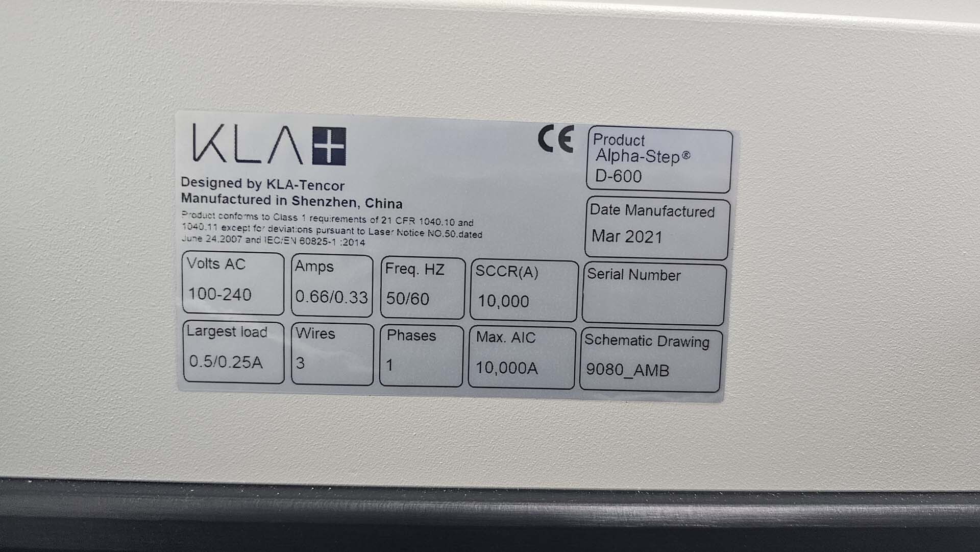 圖為 已使用的 KLA / TENCOR Alpha Step D-600 待售
