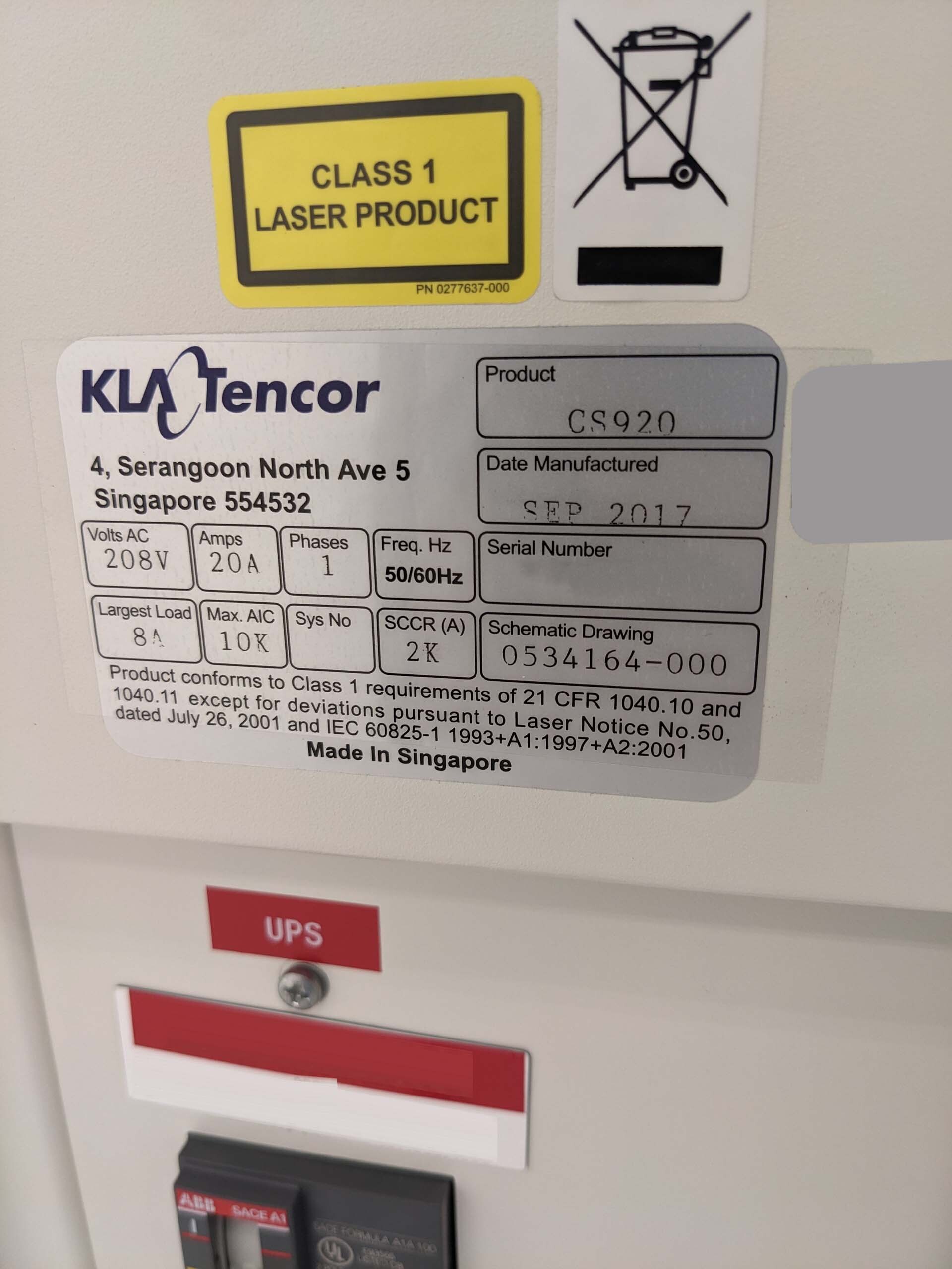 图为 已使用的 KLA / TENCOR Candela CS920 待售