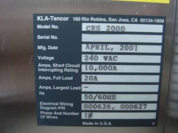 图为 已使用的 KLA / TENCOR CRS 2000 待售