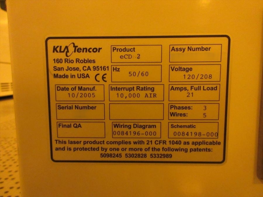사진 사용됨 KLA / TENCOR ECD-2 판매용