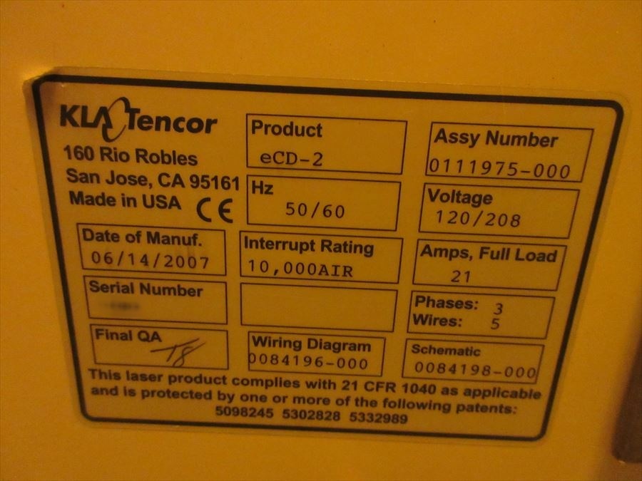 사진 사용됨 KLA / TENCOR ECD-2 판매용