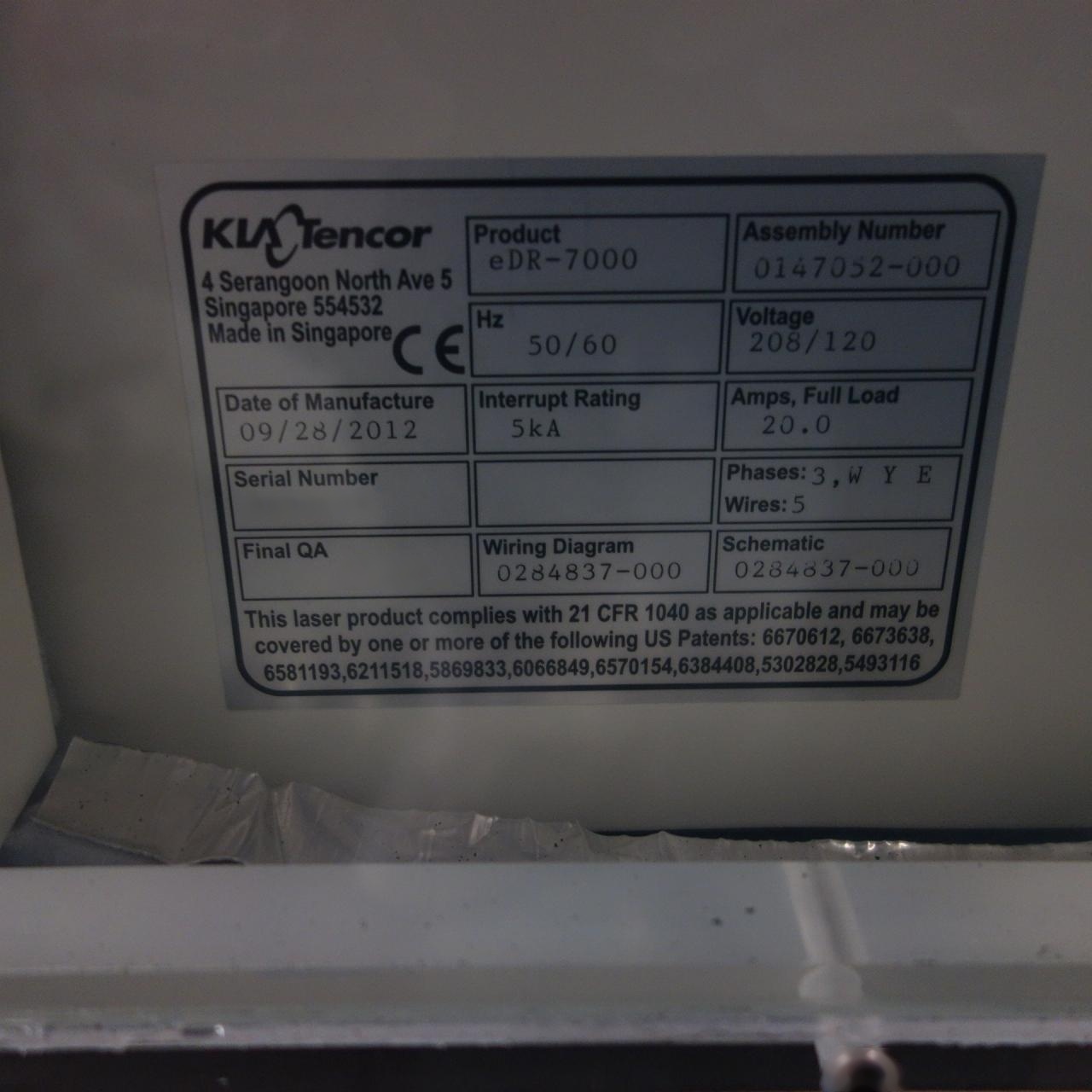 フォト（写真） 使用される KLA / TENCOR eDR-7000 販売のために