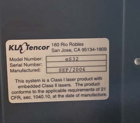 Photo Used KLA / TENCOR eS32 For Sale