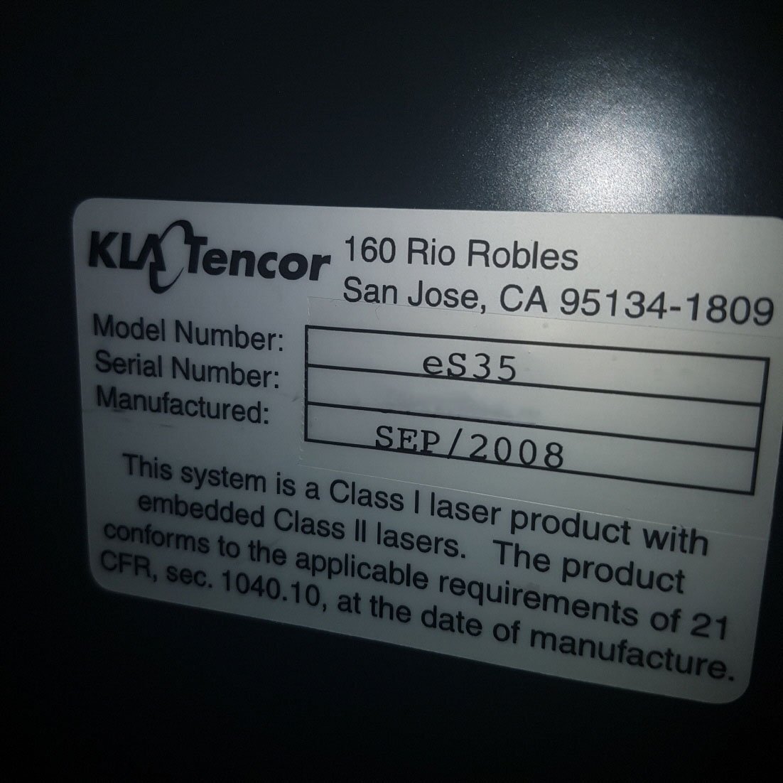 Photo Used KLA / TENCOR eS35 For Sale