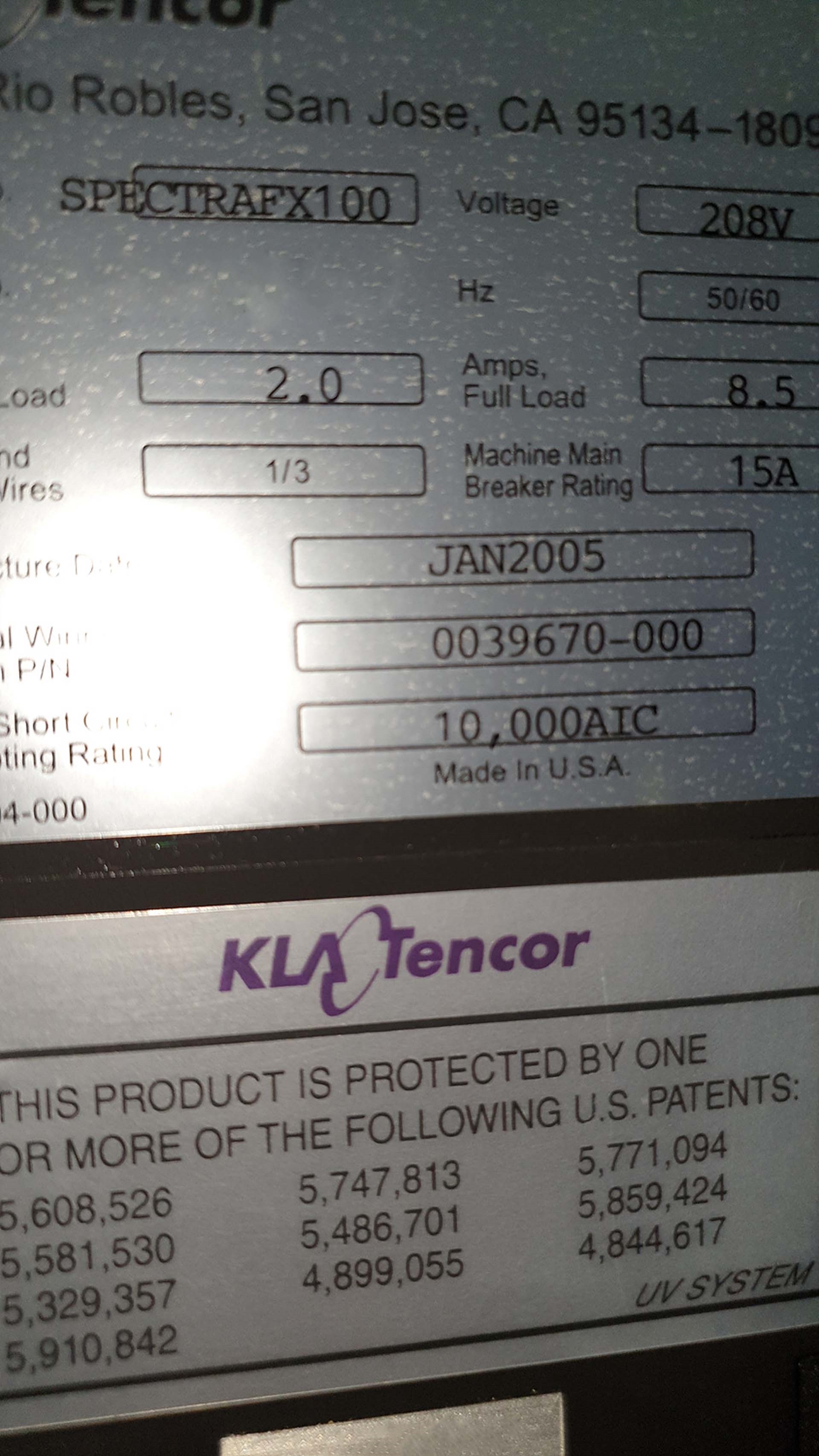 사진 사용됨 KLA / TENCOR FX 100 판매용