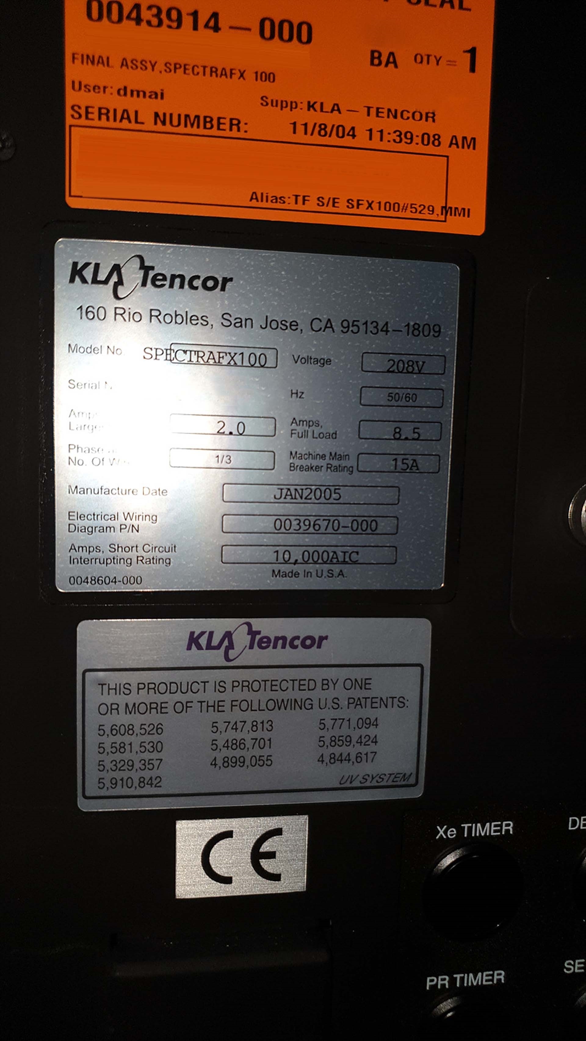 圖為 已使用的 KLA / TENCOR FX 100 待售