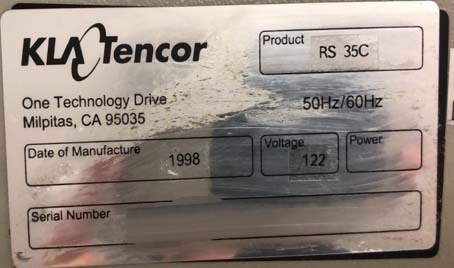 Foto Verwendet KLA / TENCOR / PROMETRIX RS-35C Zum Verkauf
