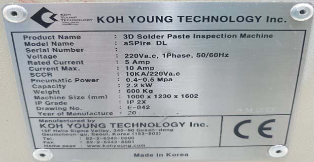 Photo Used KOH-YOUNG aSPire DL For Sale