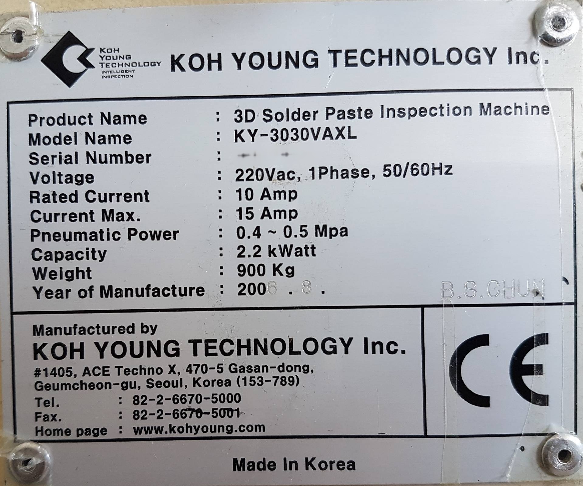 图为 已使用的 KOH-YOUNG KY-3030 待售
