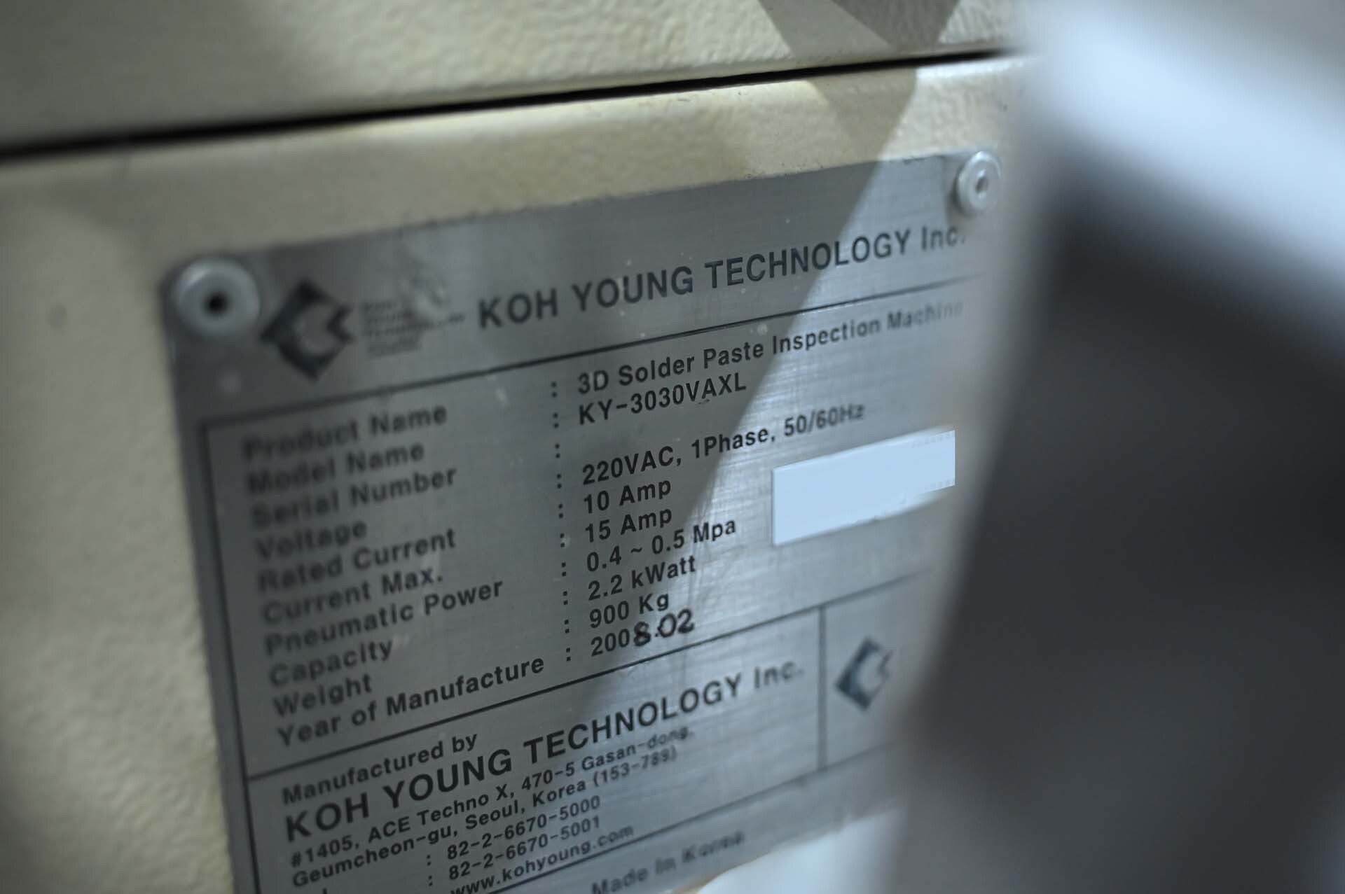 图为 已使用的 KOH-YOUNG KY-3030 待售