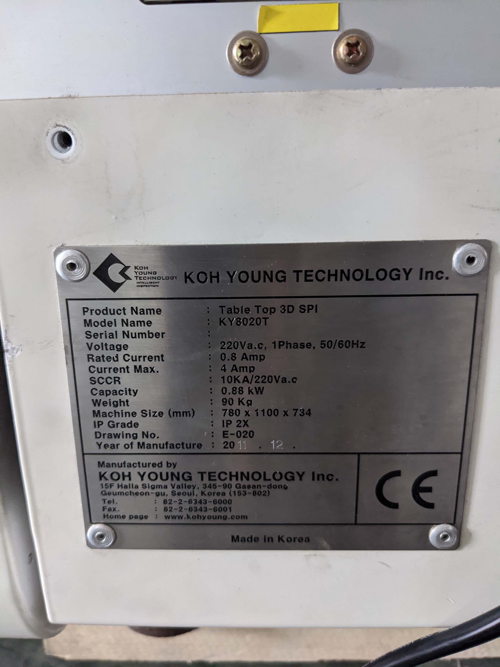 Photo Used KOH-YOUNG KY 8020T For Sale