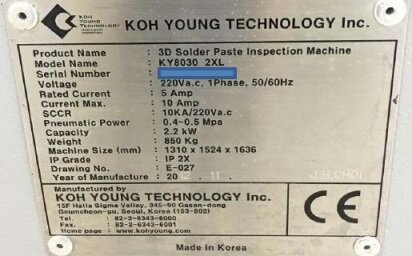 KOH-YOUNG KY 8030 2XL #9165118