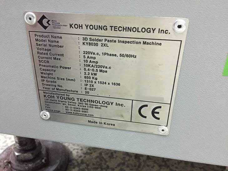 圖為 已使用的 KOH-YOUNG KY 8030 2XL 待售
