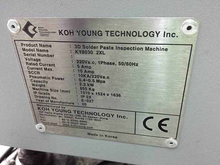 Photo Used KOH-YOUNG KY 8030 2XL For Sale