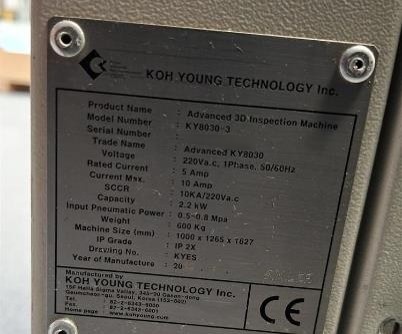 图为 已使用的 KOH-YOUNG KY 8030-3 待售
