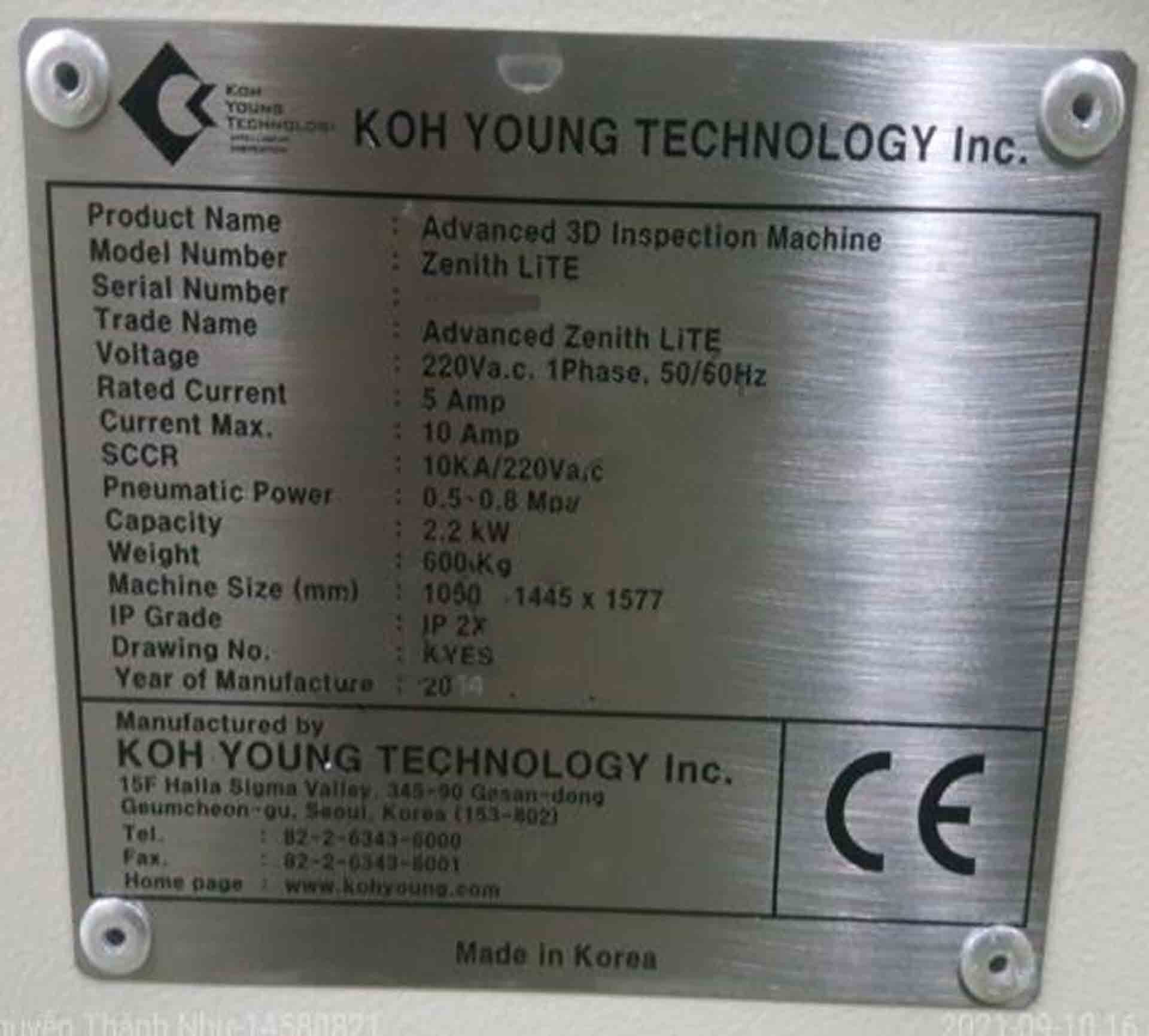 Photo Used KOH-YOUNG Zenith Lite For Sale