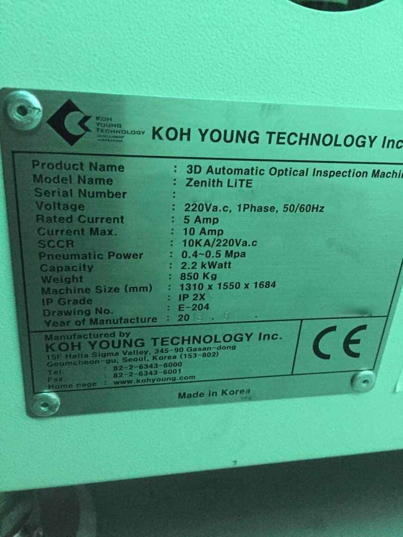 Photo Used KOH-YOUNG Zenith For Sale