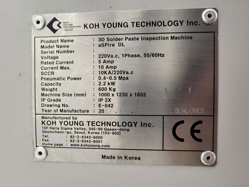 Photo Used KOH-YOUNG aSPire DL For Sale