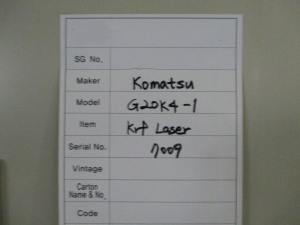 Photo Used KOMATSU G20K2-1 For Sale