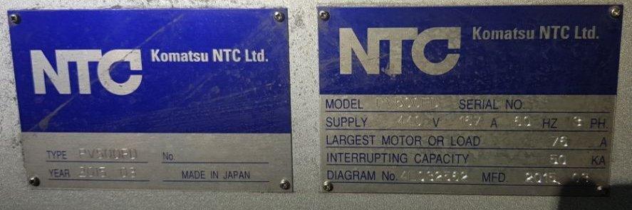 圖為 已使用的 NTC / KOMATSU PV500FD 待售