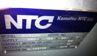 Photo Used NTC / KOMATSU PV800H For Sale