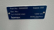 图为 已使用的 KOMAX Kappa 350 待售