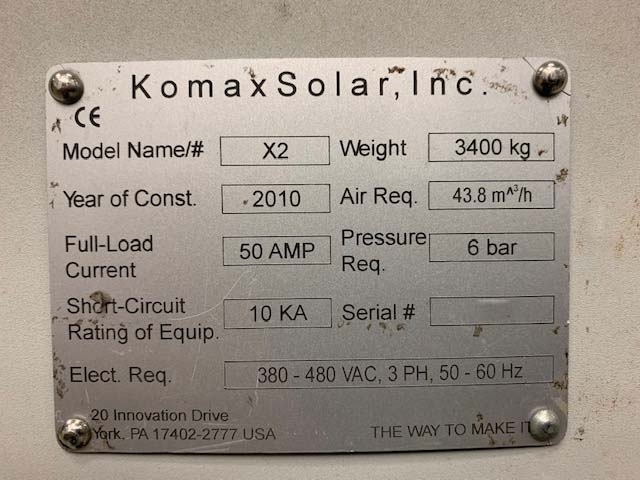 圖為 已使用的 KOMAX X2 待售