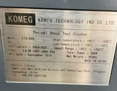 图为 已使用的 KOMEG KTS-64B 待售