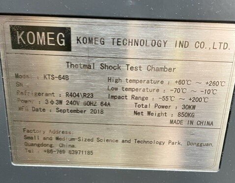 Photo Used KOMEG KTS-64B For Sale