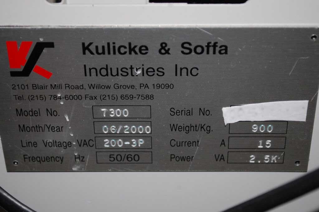 圖為 已使用的 KULICKE & SOFFA 7300 CSP 待售