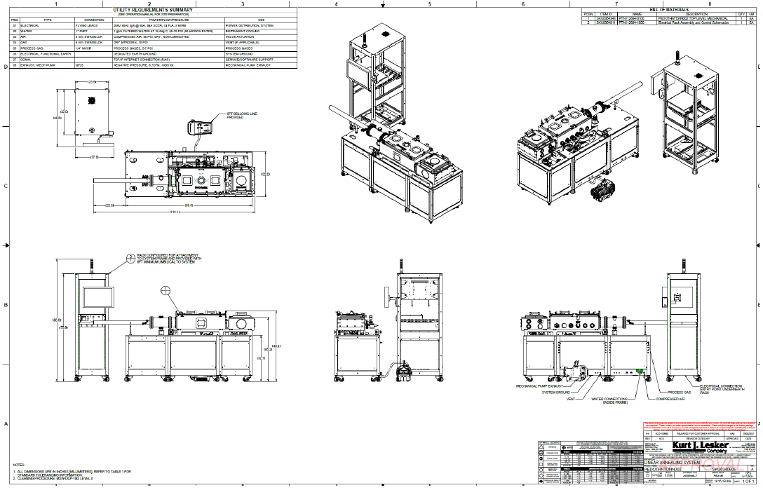 Photo Used KURT J. LESKER Ultra-high vacuum induction annealing tool For Sale