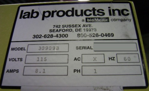 Photo Used LAB PRODUCTS 30909B For Sale