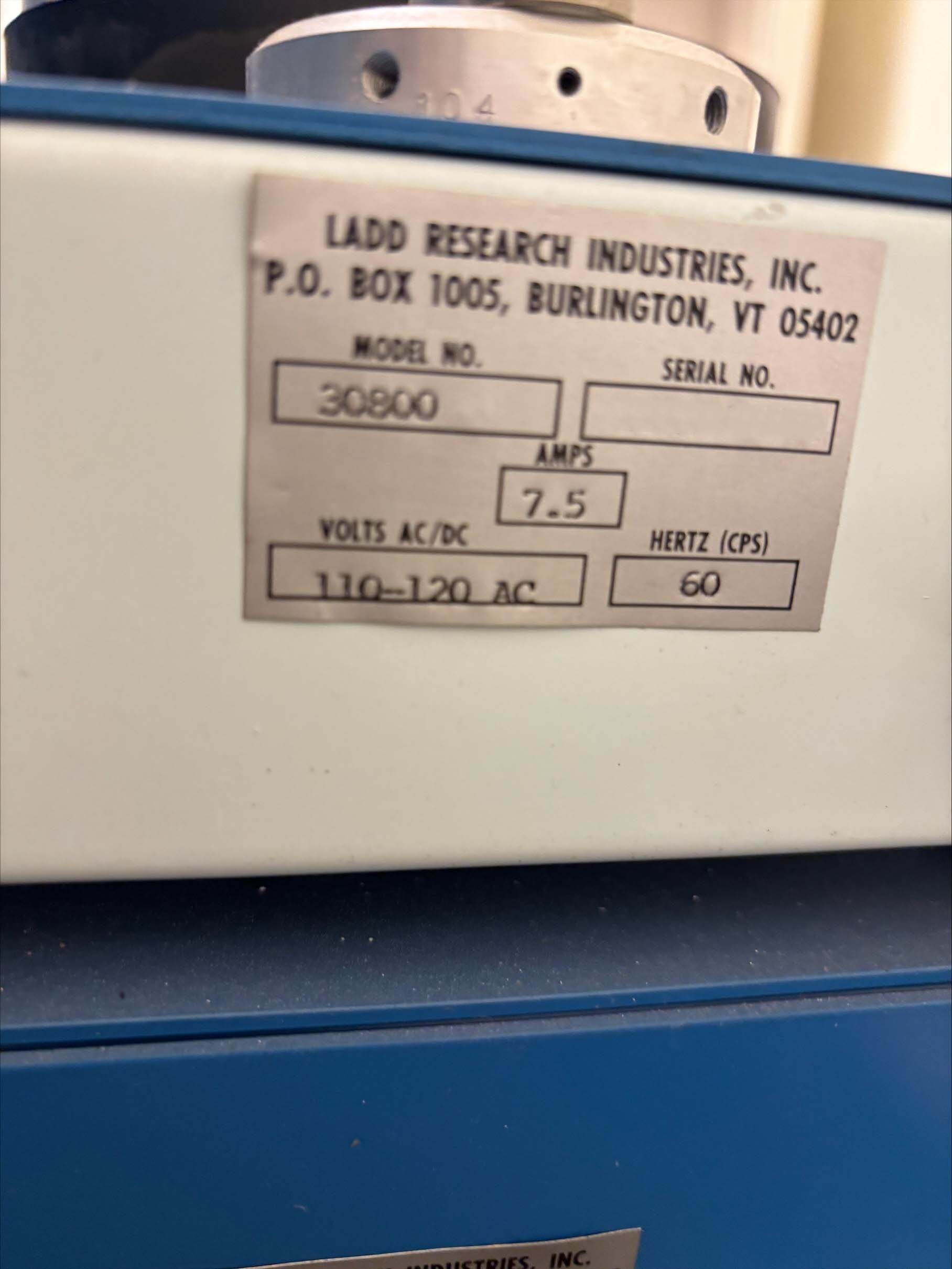 圖為 已使用的 LADD RESEARCH 30800 待售