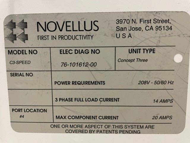 フォト（写真） 使用される LAM RESEARCH / NOVELLUS Dual speed 販売のために