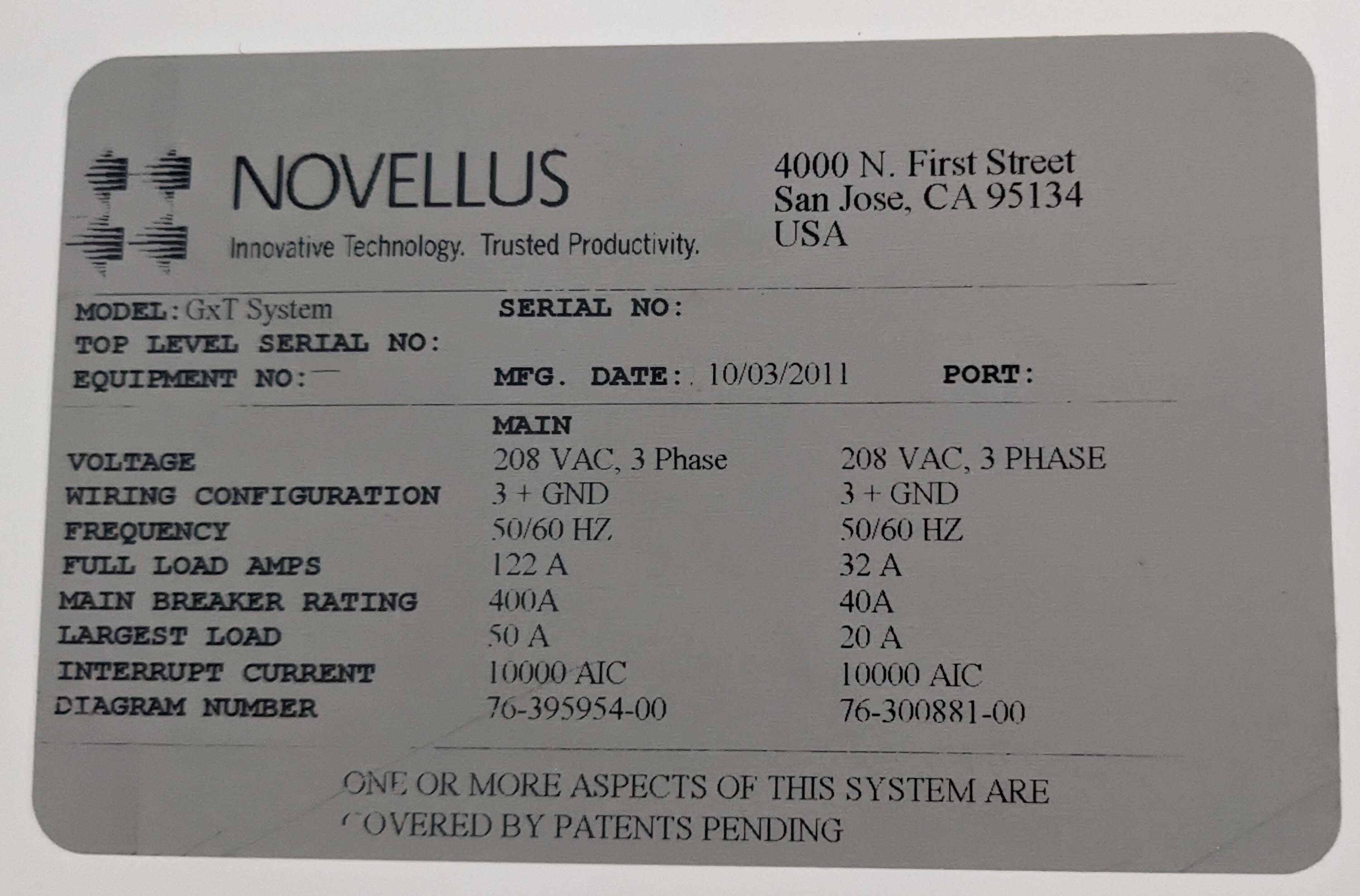 Photo Used LAM RESEARCH / NOVELLUS G3D For Sale