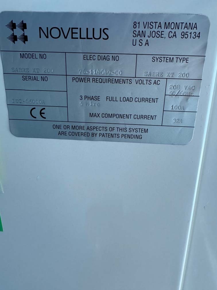 Foto Verwendet LAM RESEARCH / NOVELLUS Sabre XT 200 Zum Verkauf